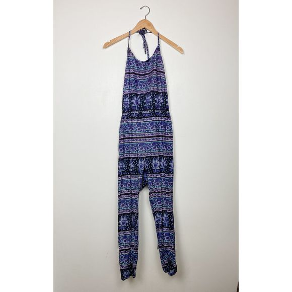 UO Batik Print Halter Jumpsuit - Picture 1 of 6